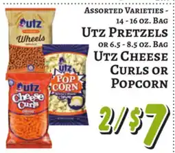 Trade Fair Supermarket Utz Pretzels or Cheese Curls or Popcorn offer
