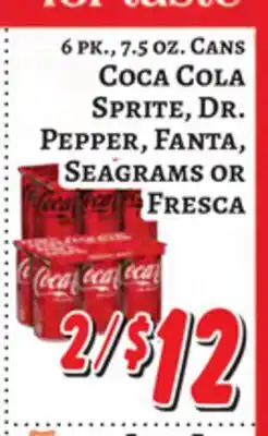 Trade Fair Supermarket Coca-Cola Sprite, Dr. Pepper, Fanta, Seagram's or Fresca offer