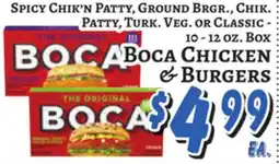 Trade Fair Supermarket Boca Chicken & Burgers offer