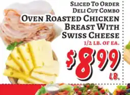 Trade Fair Supermarket Oven Roasted Chicken Breast With Swiss Cheese offer