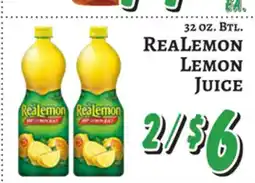 Trade Fair Supermarket 32 OZ. BTL. ReaLemon LEMON JUICE offer