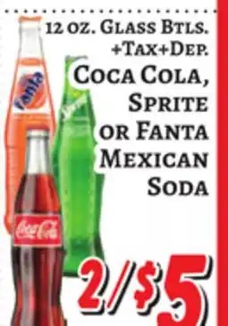 Trade Fair Supermarket Coca-Cola, Sprite or Fanta Mexican Soda offer