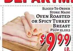 Trade Fair Supermarket STORE MADE OVEN ROASTED OR SPICY TURKEY BREAST offer
