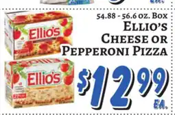 Trade Fair Supermarket ELLIO'S CHEESE OR PEPPERONI PIZZA offer