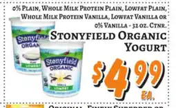 Trade Fair Supermarket STONYFIELD ORGANIC YOGURT offer