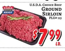 Trade Fair Supermarket U.S.D.A. CHOICE BEEF GROUND SIRLOIN offer
