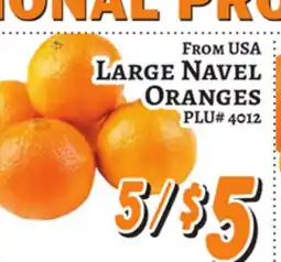 Trade Fair Supermarket FROM USA LARGE NAVEL ORANGES offer