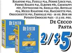 Trade Fair Supermarket DE CECCO PASTA offer
