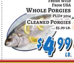 Trade Fair Supermarket WHOLE PORGIES offer