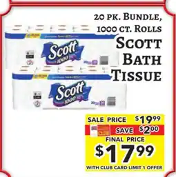 Trade Fair Supermarket SCOTT BATH TISSUE offer