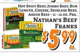 Trade Fair Supermarket NATHAN'S BEEF FRANKS offer