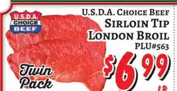 Trade Fair Supermarket U.S.D.A. Choice Beef Sirloin Tip London Broil offer