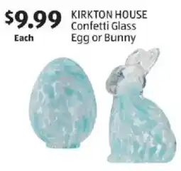 Aldi Kirkton house confetti glass egg or bunny offer