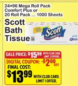 SuperFresh Scott Bath Tissue offer