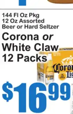 SuperFresh Corona or White Claw 12 Packs offer