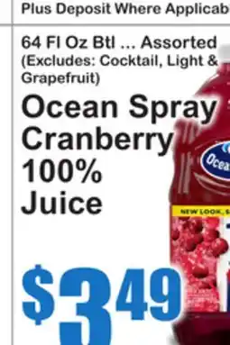 SuperFresh Ocean Spray Cranberry 100% Juice offer
