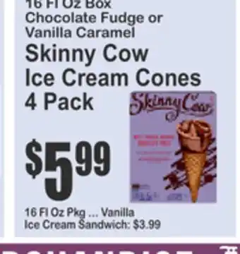 SuperFresh Skinny Cow Ice Cream Cones offer