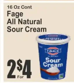 SuperFresh Fage All Natural Sour Cream offer