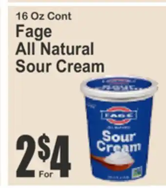 SuperFresh Fage All Natural Sour Cream offer