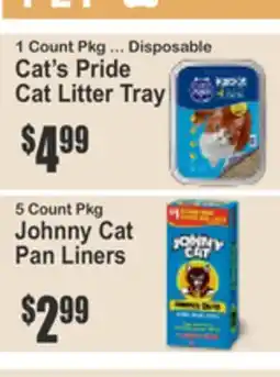 SuperFresh Cat's Pride Cat Litter Tray, Johnny Cat Pan Liners offer