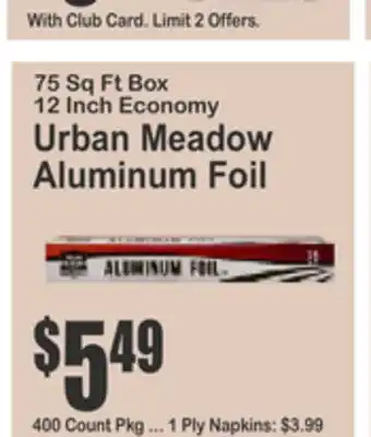 SuperFresh 75 Sq Ft Box 12 Inch Economy Urban Meadow Aluminum Foil offer