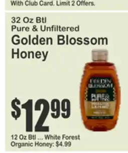 SuperFresh 32 Oz Btl Pure & Unfiltered Golden Blossom Honey offer