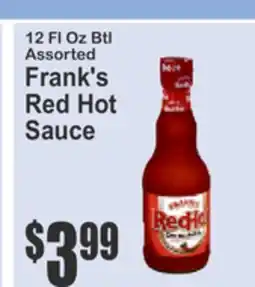SuperFresh 12 FL Oz Btl Assorted Frank's Red Hot Sauce offer