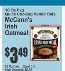 SuperFresh 11.8-15.17 Oz Box Regular or Maple & Brown Sugar McCann's Instant Irish Oatmeal offer