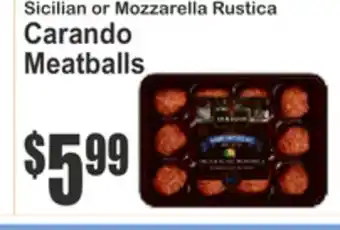 SuperFresh Carando Meatballs offer