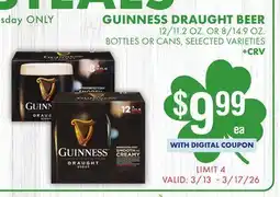 Smart & Final GUINNESS DRAUGHT BEER offer