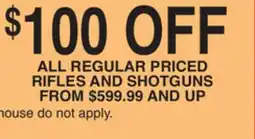Dunham's Sports RIFLES AND SHOTGUNS offer