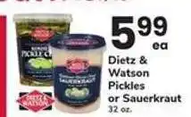 Safeway Dietz & Watson Pickles or Sauerkraut offer