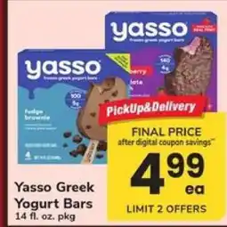 Safeway Yasso Greek Yogurt Bars offer