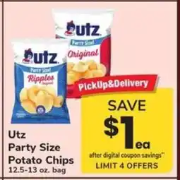 Safeway Utz Party Size Potato Chips offer