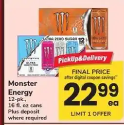Safeway Monster Energy offer