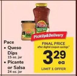Safeway Pace Queso Dips or Picante or Salsa offer