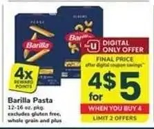 Safeway Barilla Pasta offer