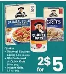 Safeway Quaker Products offer