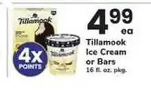 Safeway Tillamook Ice Cream or Bars offer
