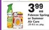 Safeway Febreze Spring or Summer Air Care offer