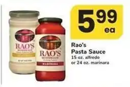 Safeway Rao's Pasta Sauce offer