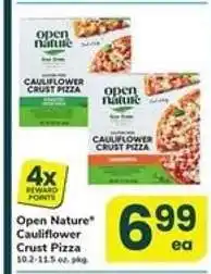 Safeway OPEN NATURE CAULIFLOWER CRUST PIZZA offer
