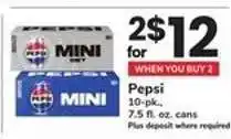 Safeway Pepsi Mini Cans offer