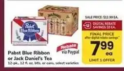 Safeway Pabst Blue Ribbon or Jack Daniel's Tea offer
