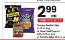 Safeway Tostitos Tortilla Chips or Smartfood Popcorn or Tostitos Salsa offer