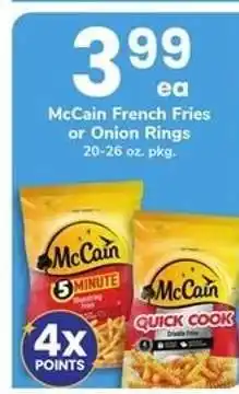 Safeway McCain French Fries or Onion Rings offer