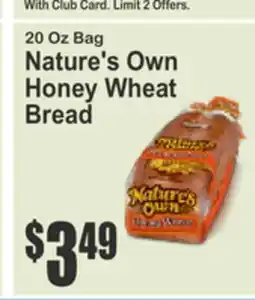 Almonte's Food Dynasty Marketplace 20 Oz Bag Nature's Own Honey Wheat Bread, 20 Oz Bag Urban Market Giant White Bread offer