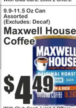 Almonte's Food Dynasty Marketplace Maxwell House Coffee offer