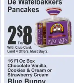 Almonte's Food Dynasty Marketplace Blue Bunny Pancakes offer