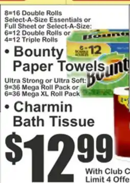 Almonte's Food Dynasty Marketplace • Bounty Paper Towels • Charmin Bath Tissue offer